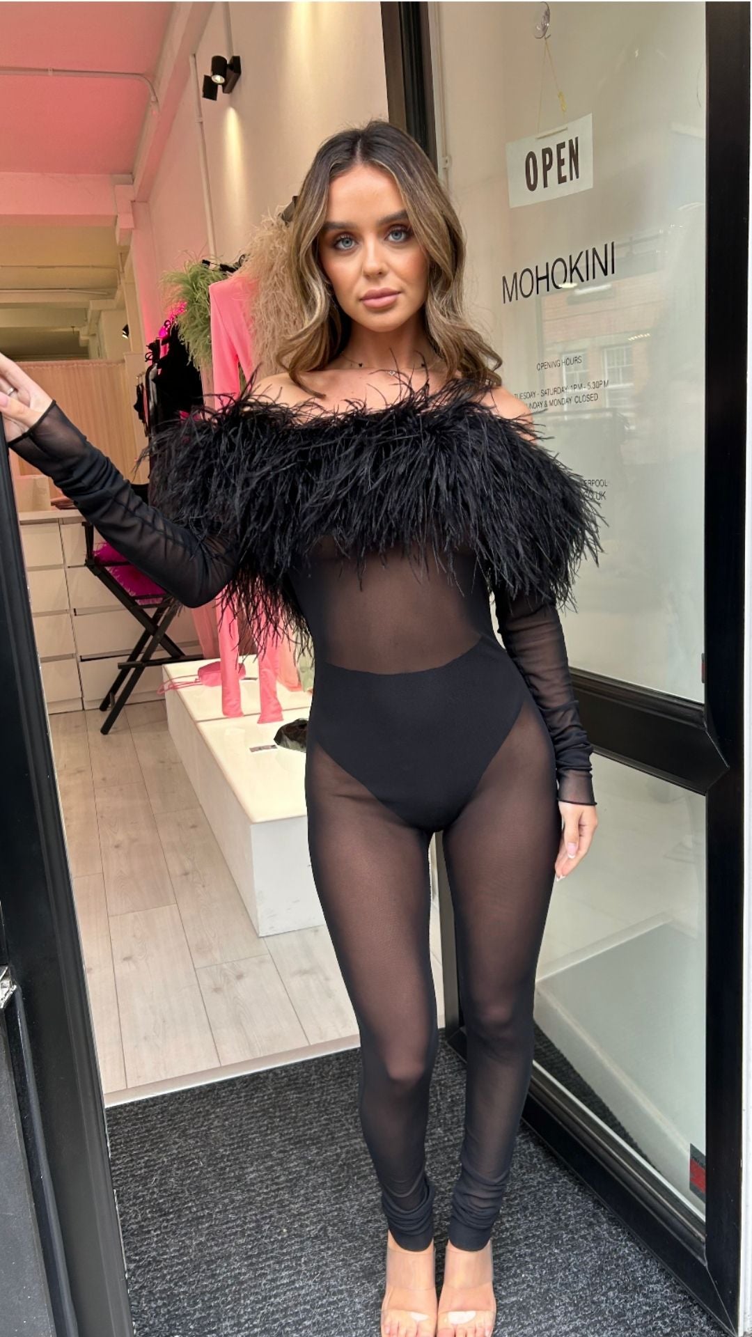 JORDANNA FEATHER JUMPSUIT