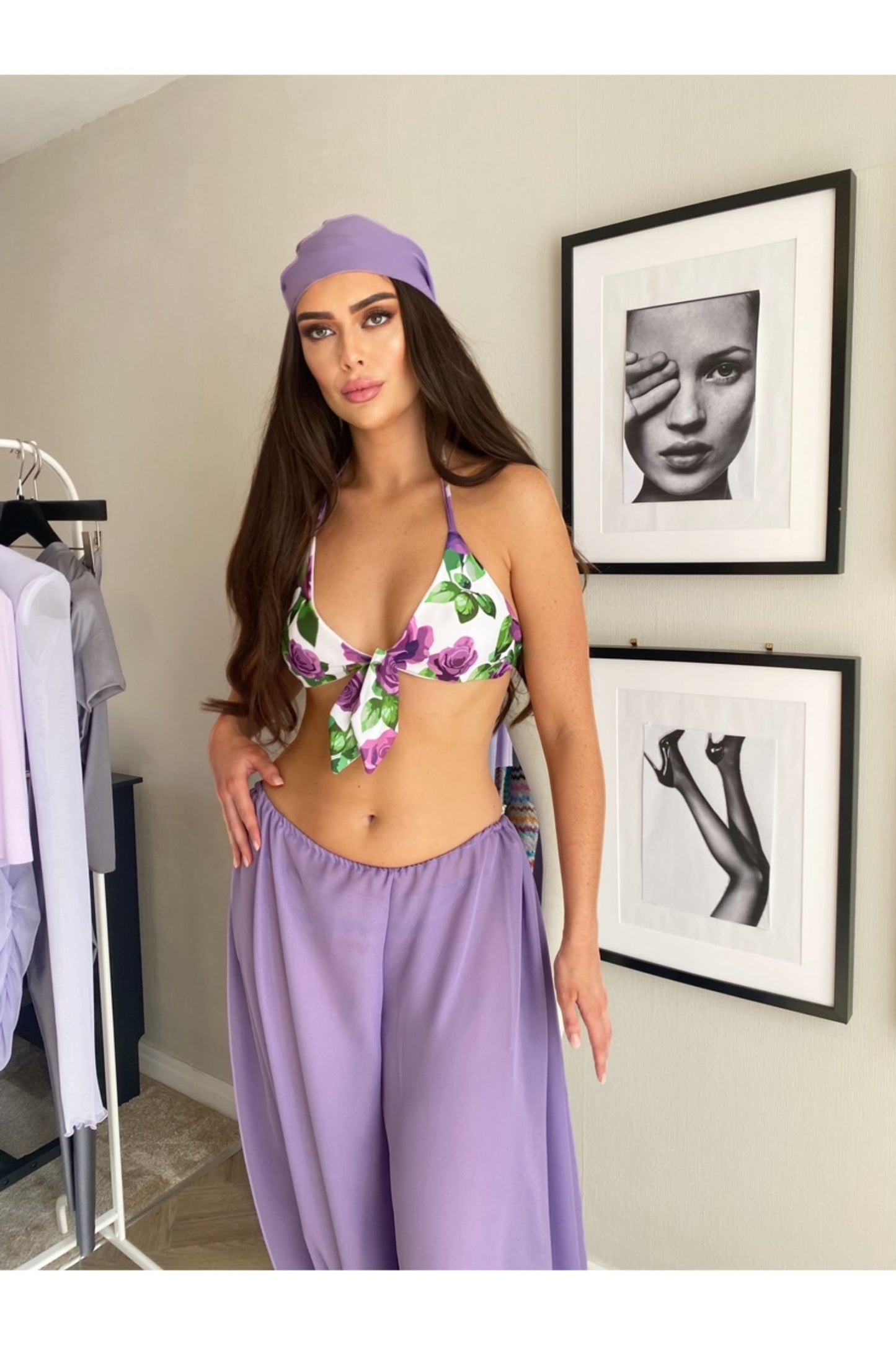 CLEO 3 PIECE SKIRT SET IN LILAS ÉTÉ FLORAL PRINT