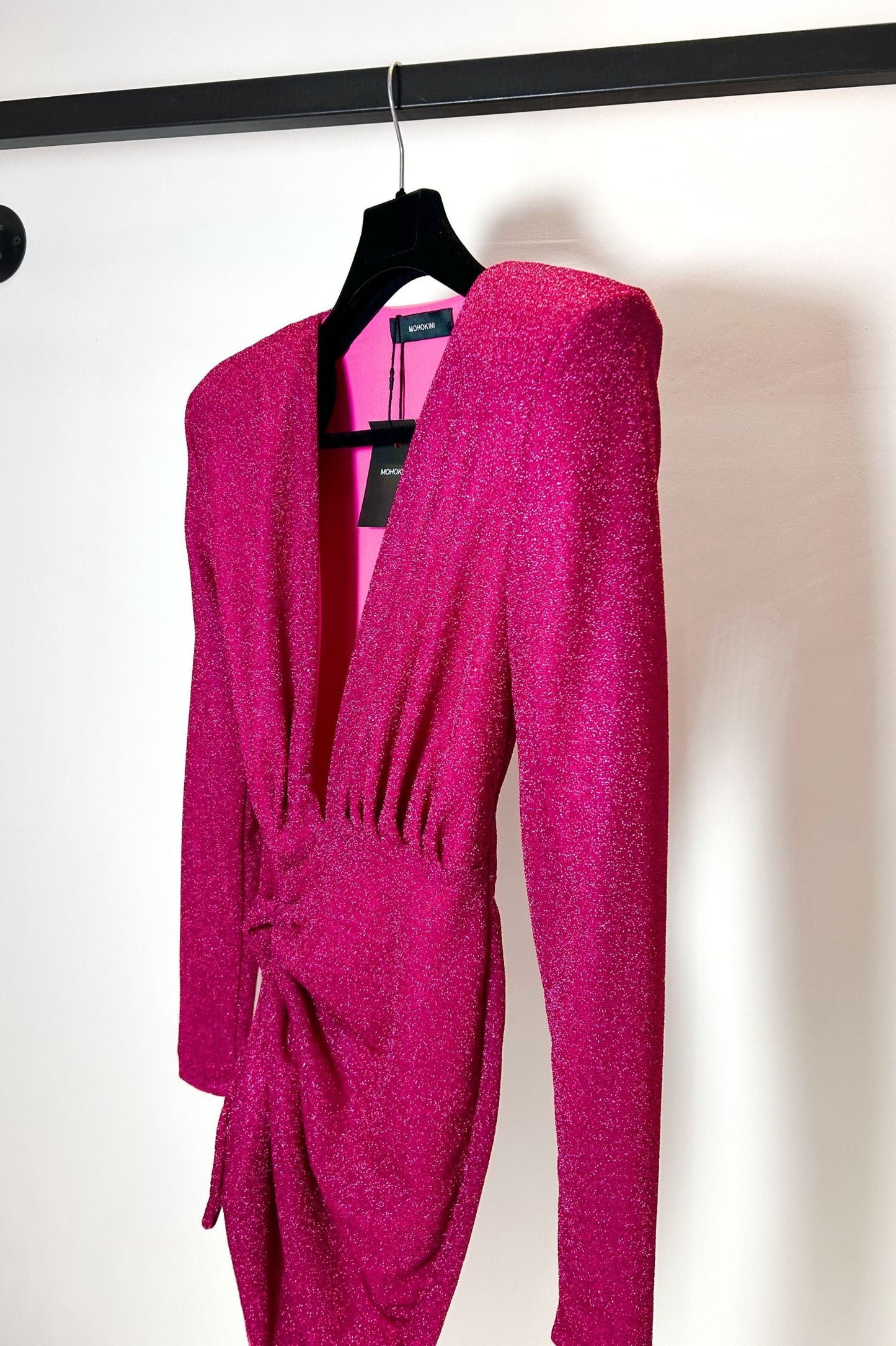 GINA SHOULDER PAD DRESS - SPARKLE