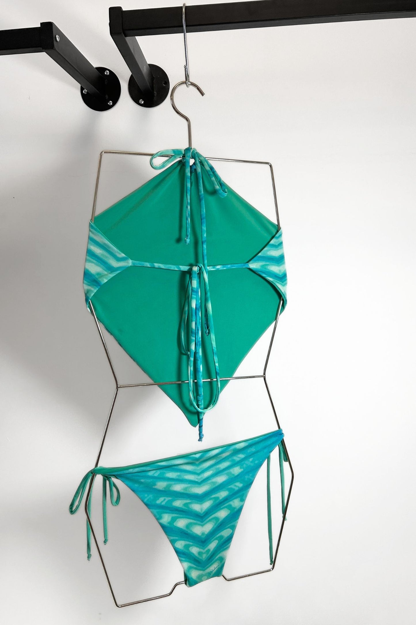 SAMARA HALTER TIE SIDE SWIMSUIT - AZURA PRINT