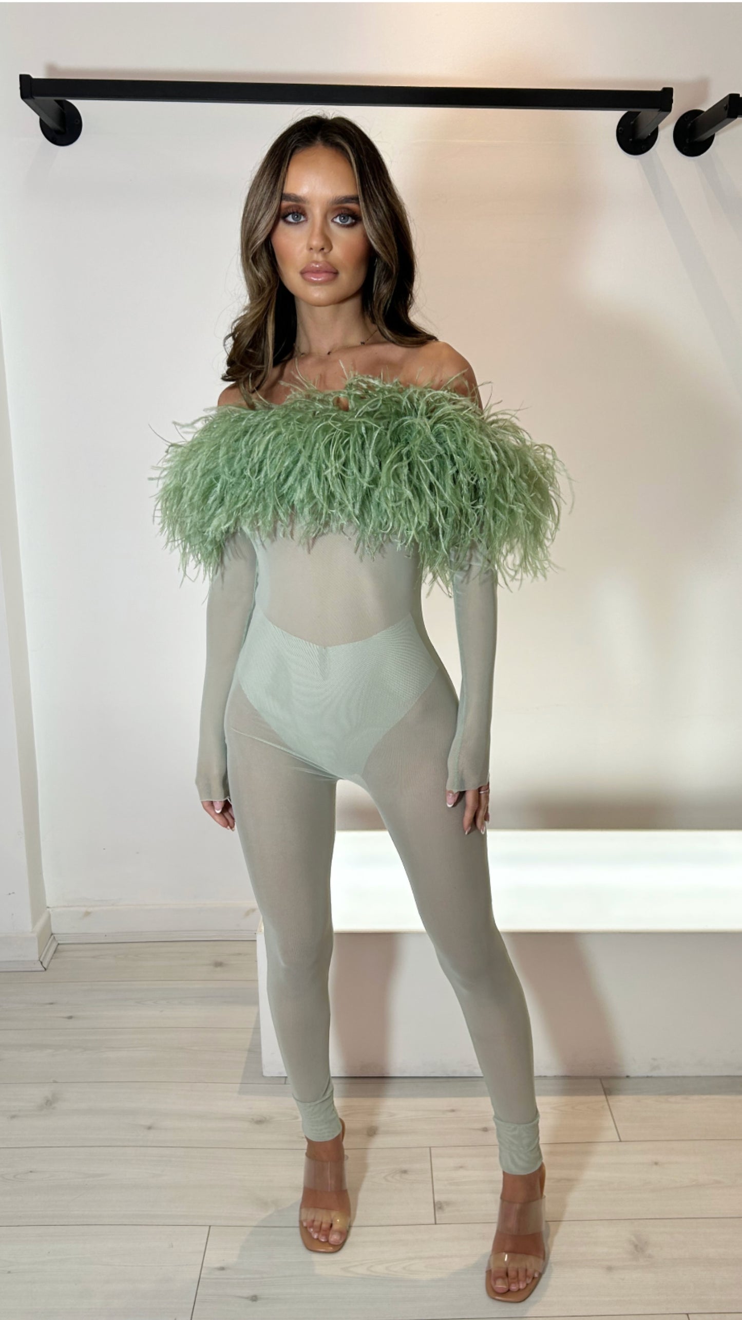 JORDANNA FEATHER JUMPSUIT