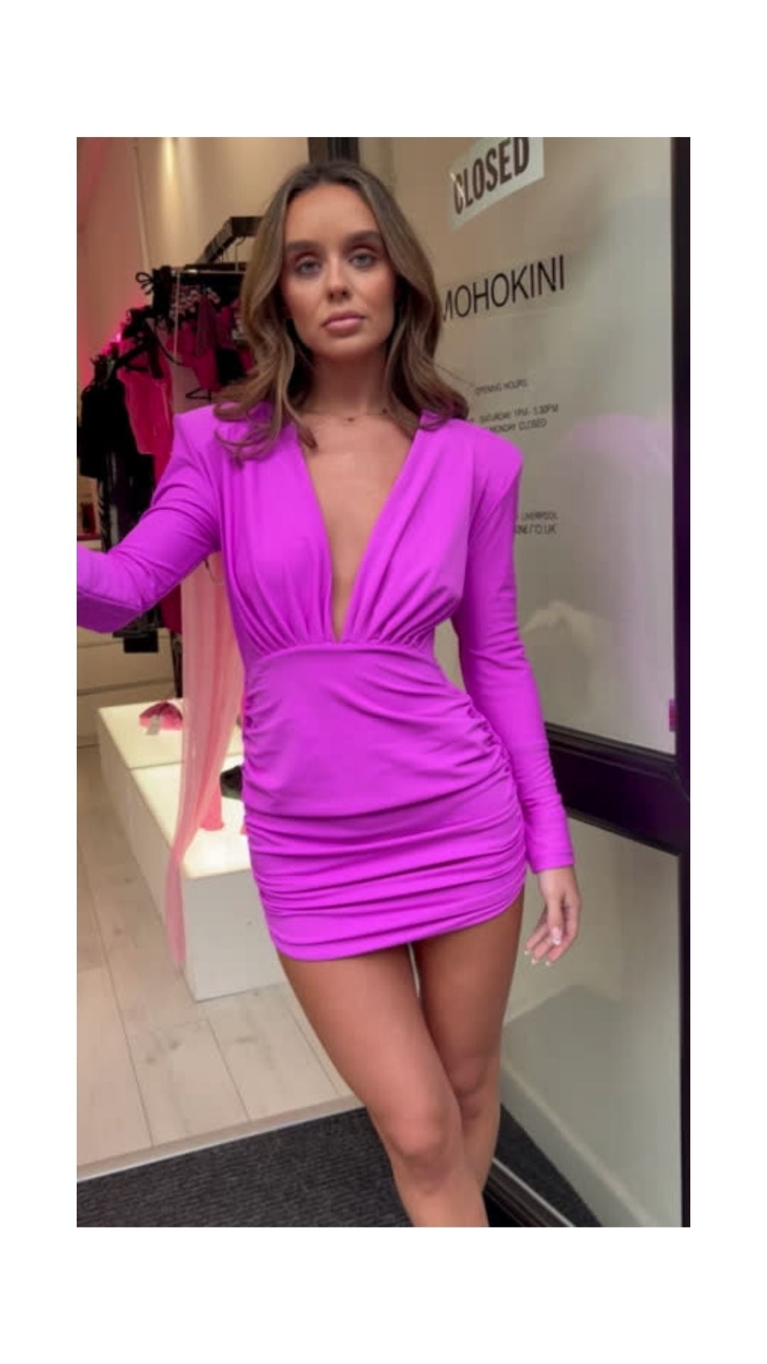 FRANKIE DRESS NEON MAGENTA