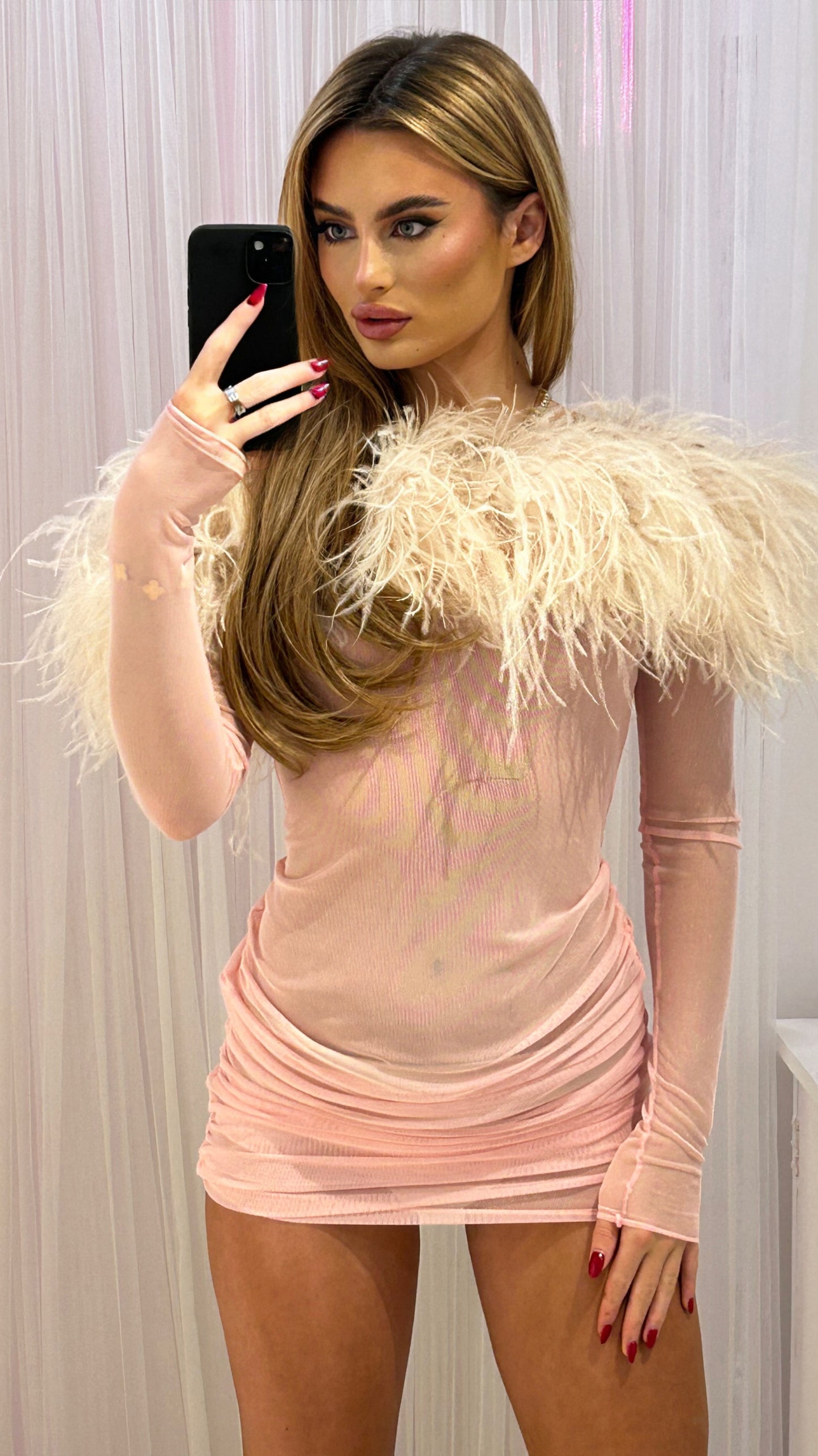 JORDANNA DRESS - FEATHER