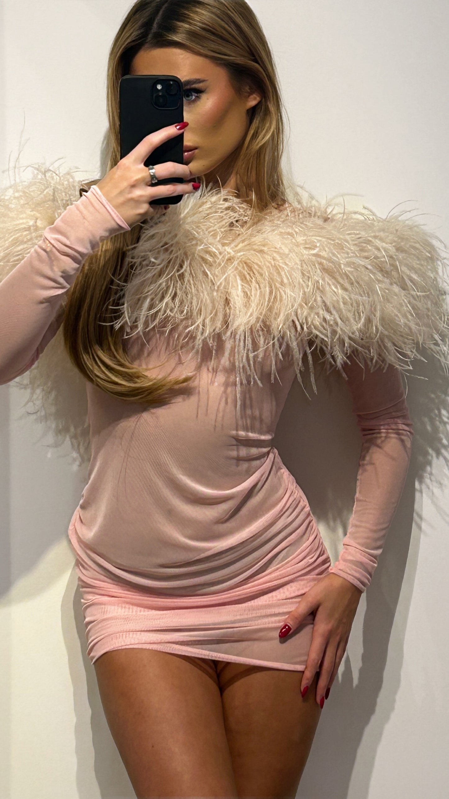 JORDANNA DRESS - FEATHER