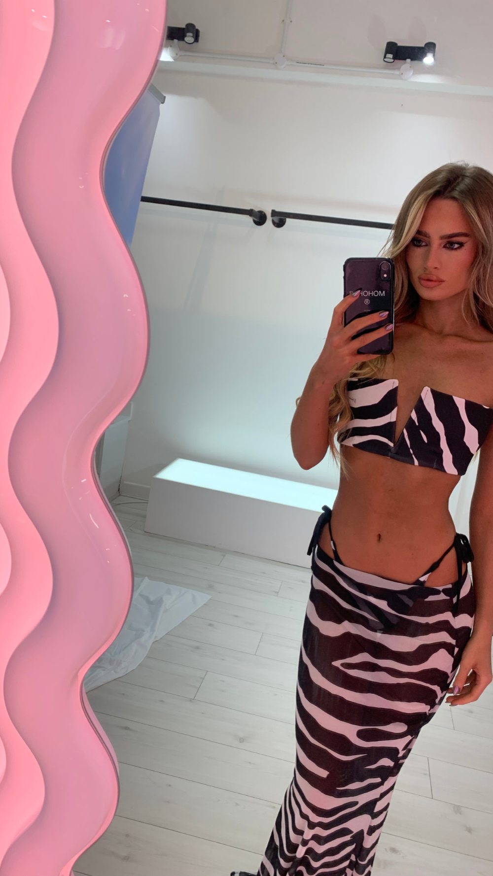 ANYA X CHLOE BIKINI AND SKIRT SET - ZEBRA