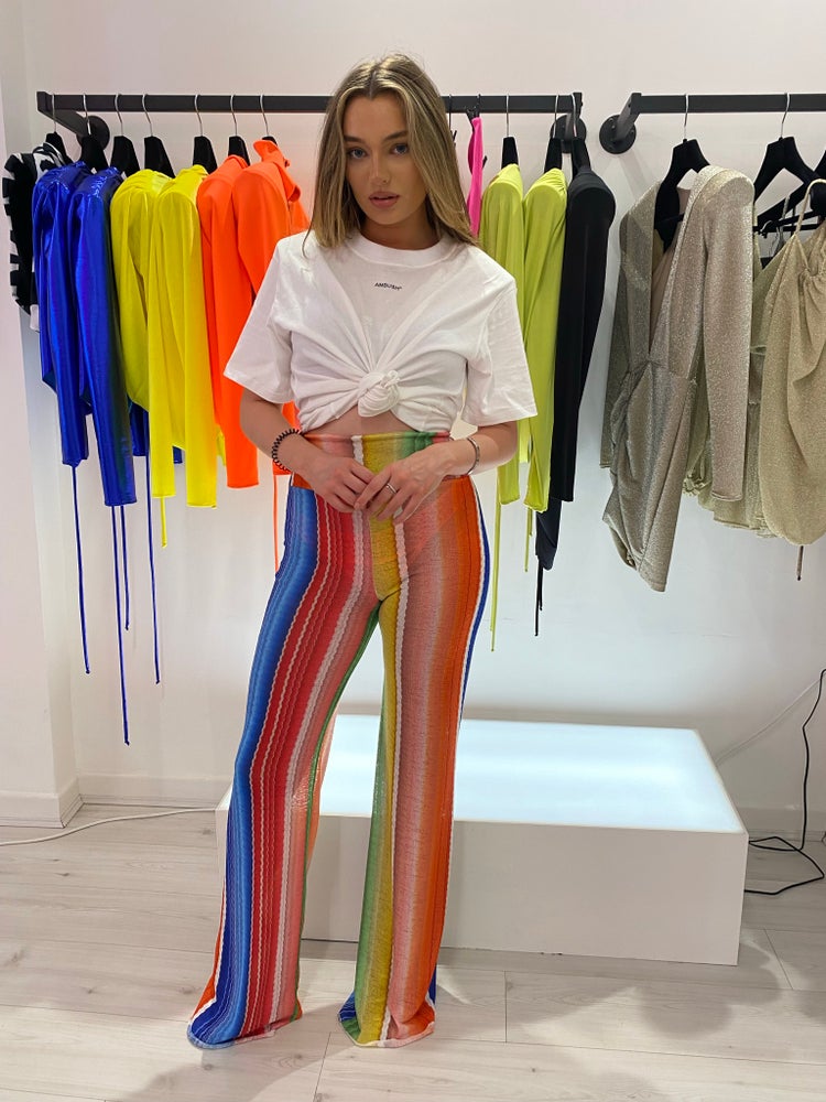 HALLIE WIDE LEG BEACH TROUSERS IN MATILDA PRINT