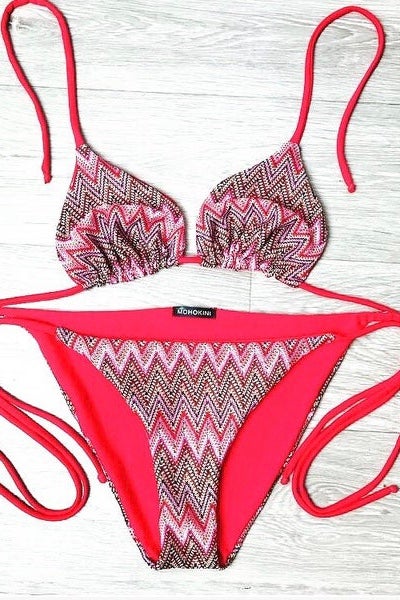 FLORA TRIANGLE BIKINI - RED