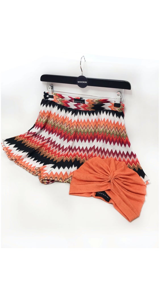 MYA • FLARED SHORTS • TANGERINE