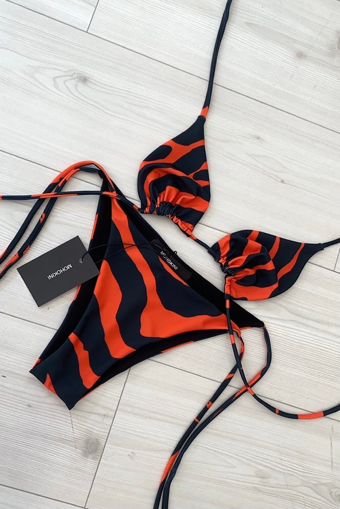 FLORA TRIANGLE BIKINI ZEBRA