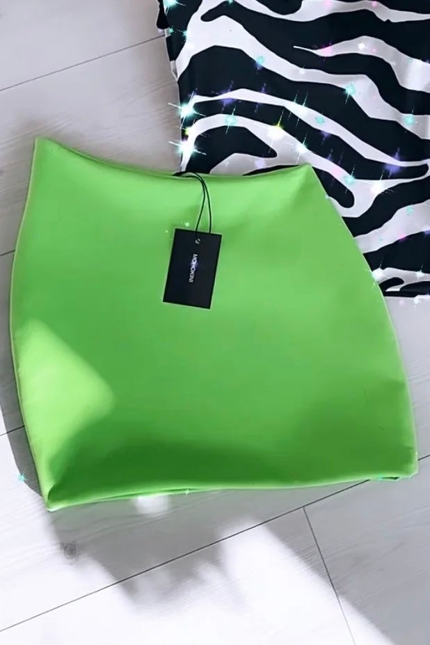 FINLEY X CANDICE LOW ARMHOLE SHOULDER PAD TOP  & ASSYMETRIC SKIRT