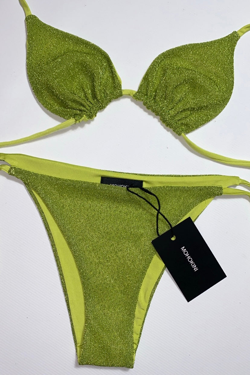 FLORA TRIANGLE BIKINI LIME SPARKLE - IN STOCK
