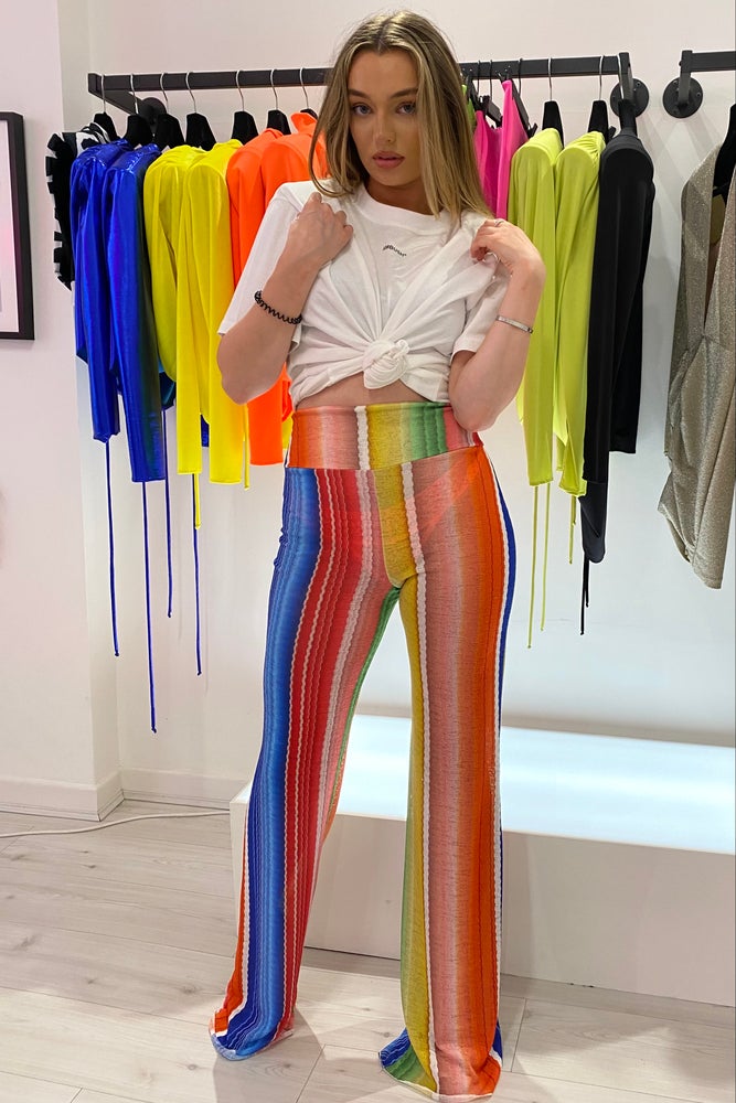 HALLIE WIDE LEG BEACH TROUSERS IN MATILDA PRINT