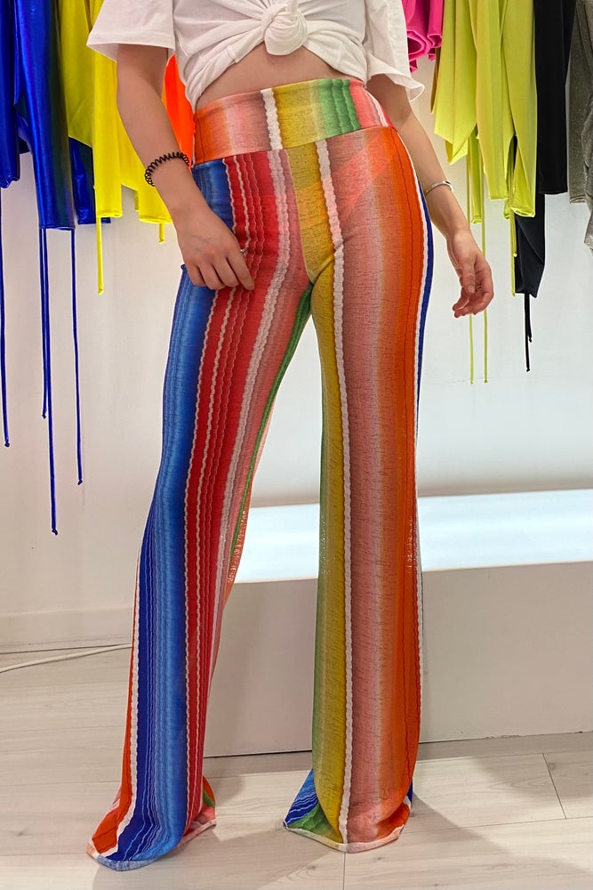 HALLIE WIDE LEG BEACH TROUSERS IN MATILDA PRINT