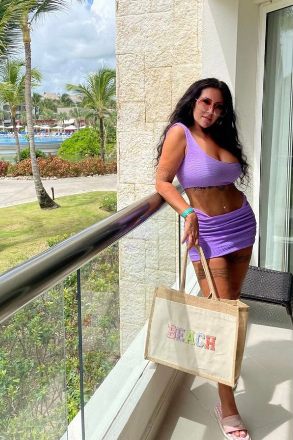 CINDY ONE SHOULDER TOP AND SKIRT SET