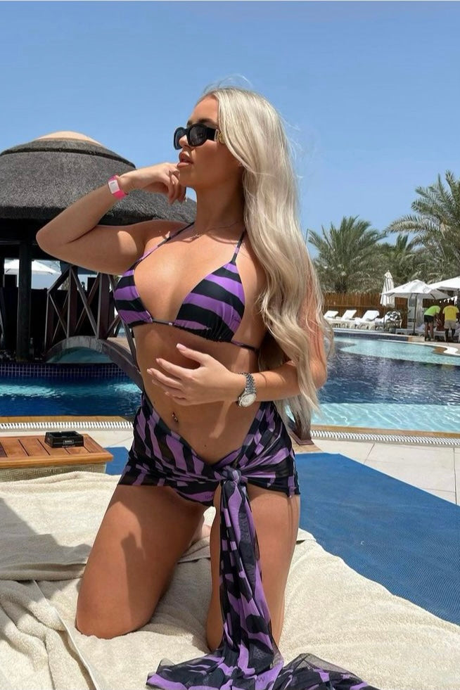 FLORA TRIANGLE BIKINI ZEBRA