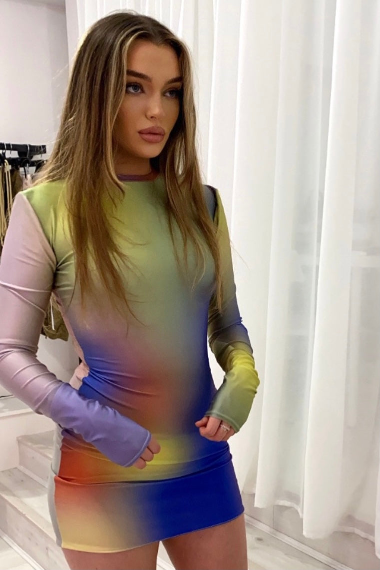 HAILEY LONG SLEEVE MINI - SUNSET