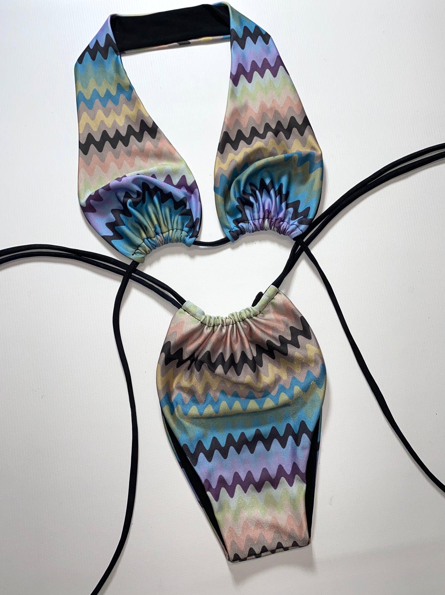 SOFIA X LILY TWO WAY BIKINI - LILAC WAVE