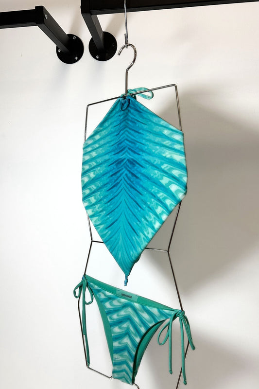 SAMARA HALTER TIE SIDE SWIMSUIT  - AZURA PRINT