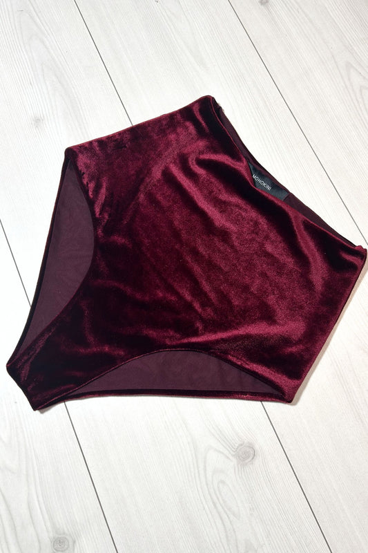 MELODY NICKER SHORTS | BURGUNDY VELVET - IN STOCK SMALL