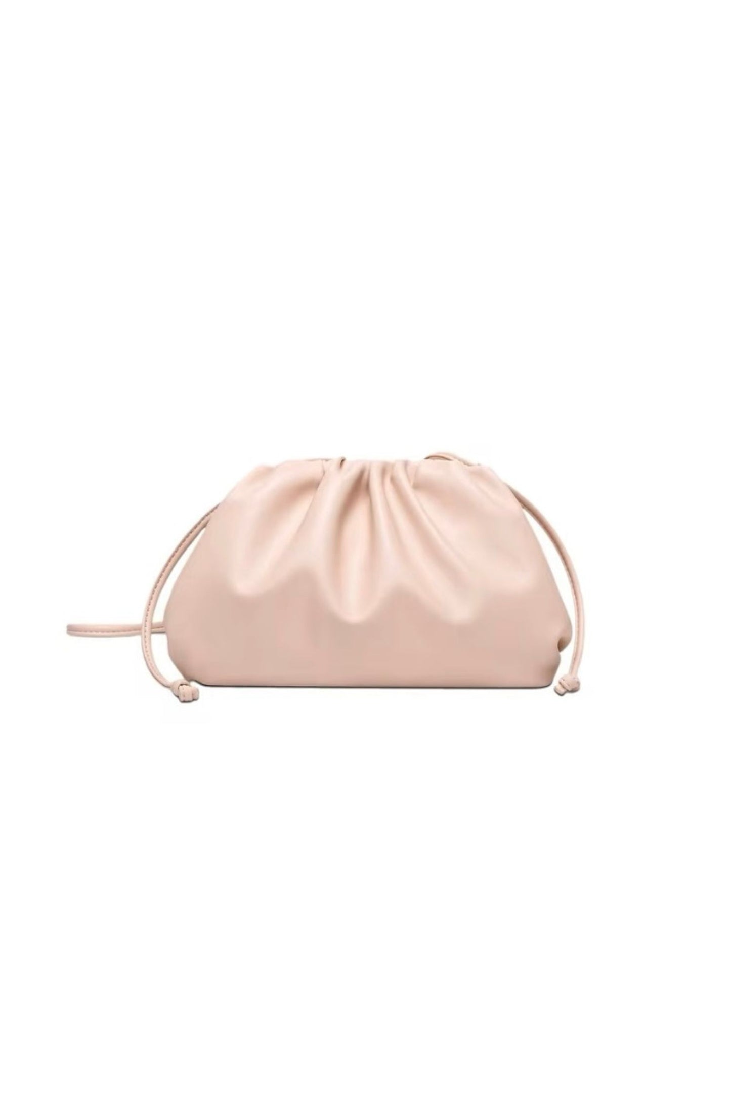 VIVIAN VEGAN LEATHER POUCH BAG - NUDE