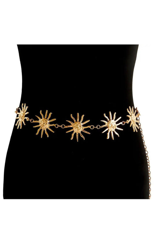 SOLSTICE SUN BELLY CHAIN BELT - GOLD