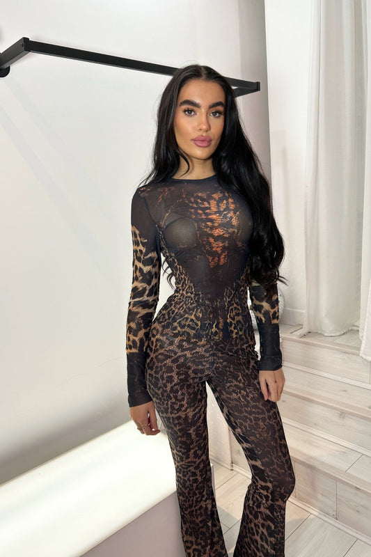 AMARA LEOPARD MESH SET - STYLE STUDIO