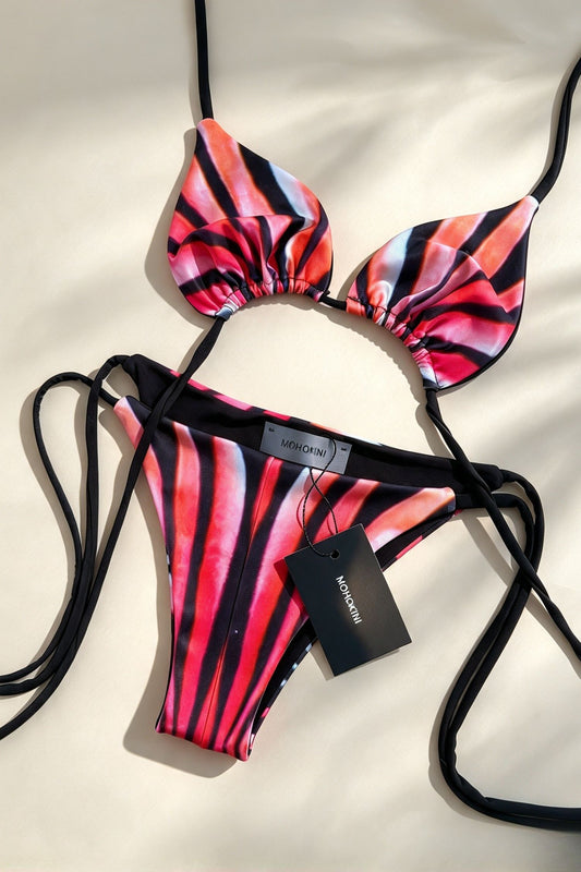 FLORA TRIANGLE BIKINI ODESSA PRINT -  PUNCH