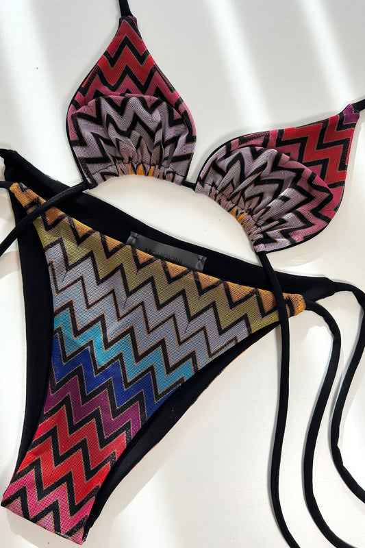 FLORA TRIANGLE BIKINI PORTOFINO ZIG ZAG PRINT