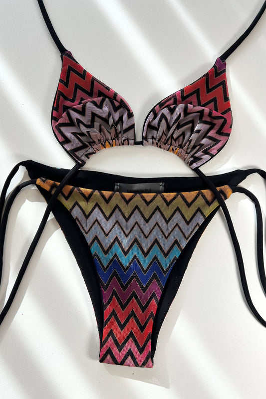FLORA TRIANGLE BIKINI PORTOFINO ZIG ZAG PRINT