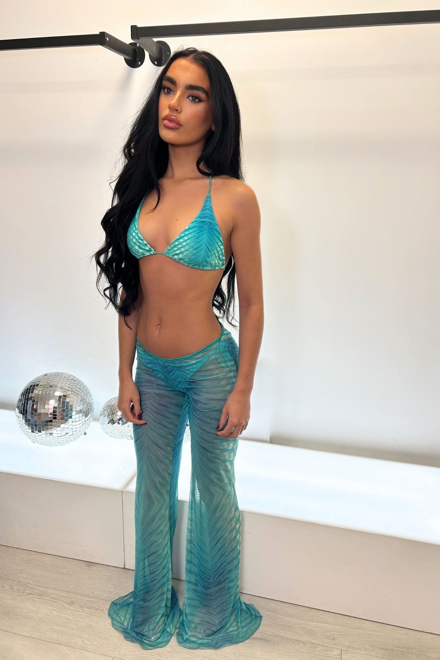 CORALYNNE BEACH PANTS  - AZURA PRINT MESH