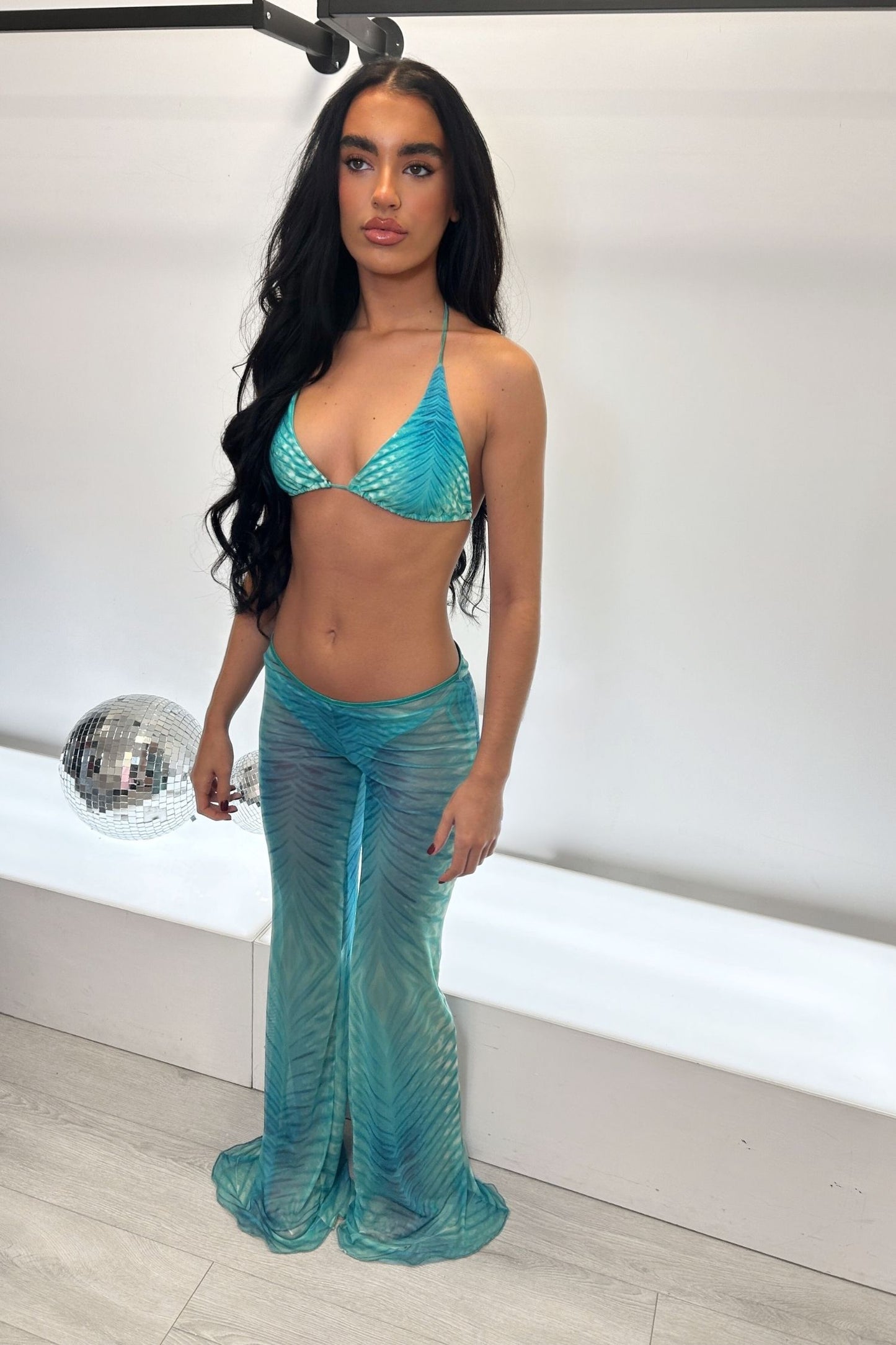 CORALYNNE BEACH PANTS  - AZURA PRINT MESH