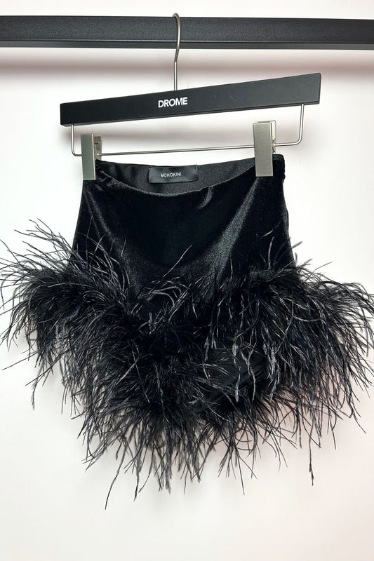 VIVA VELVET FETHER TRIM SHORTS