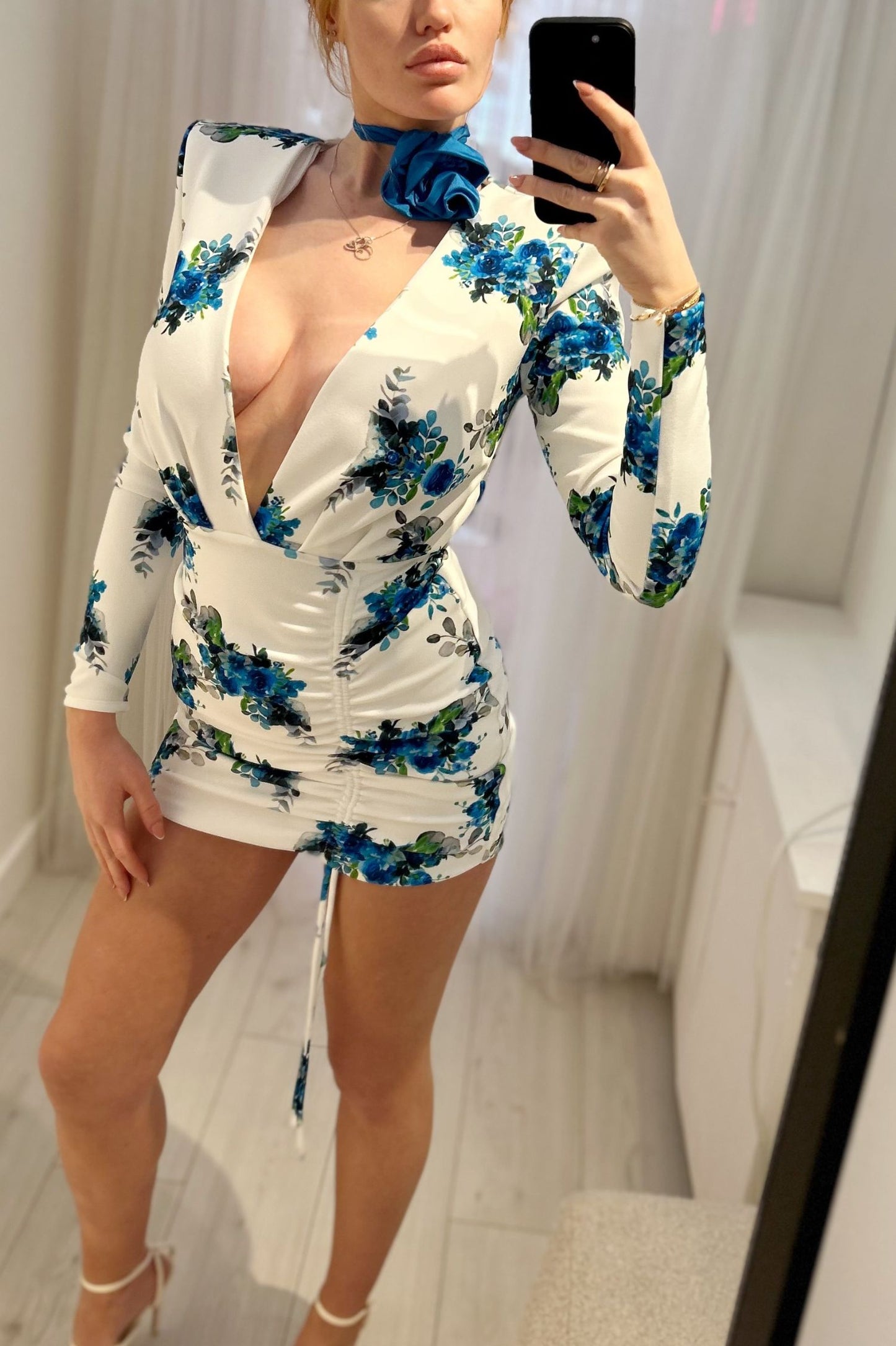 GINA PLUNGE MINI DRESS