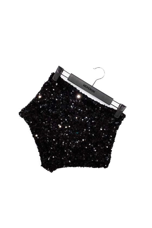 MELODY BLACK SEQUIN SHORTS