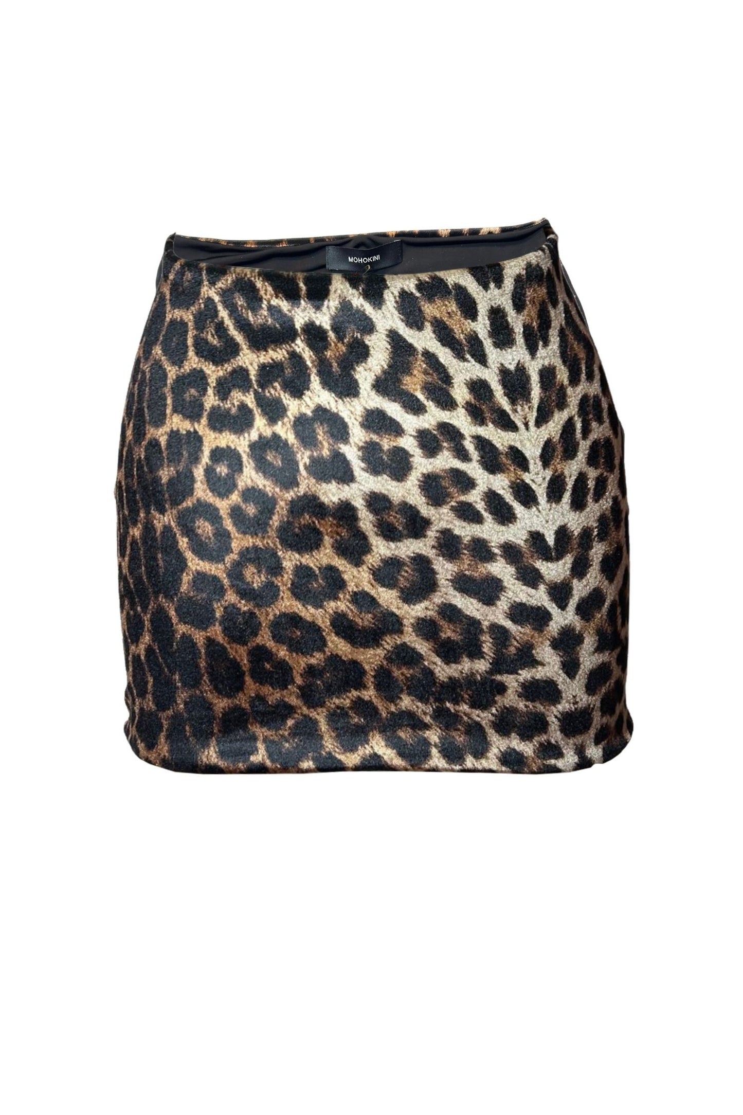 CONNA MICRO MINI SKIRT  - LEOPARD VELVET