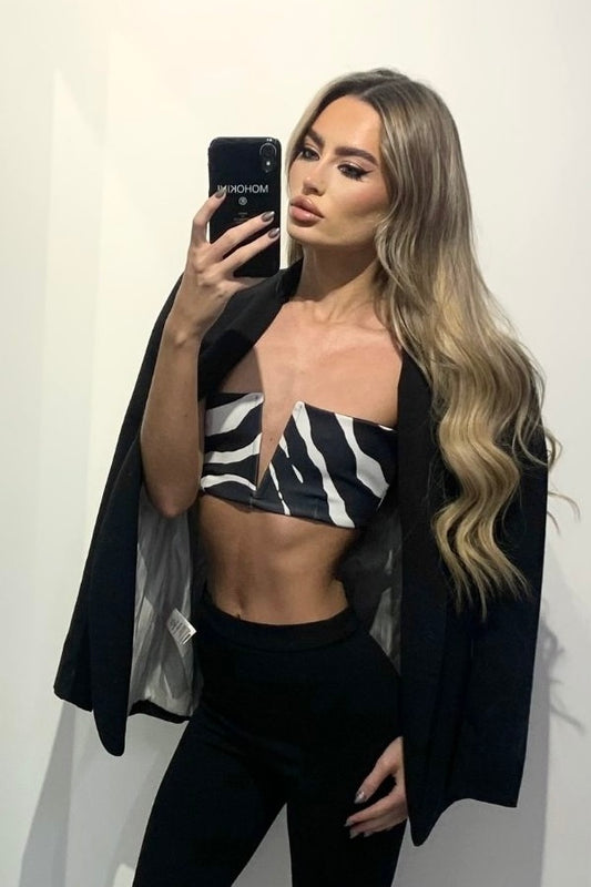 ANYA PLUNGE BRALET - ZEBRA PRINT