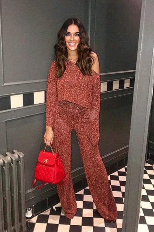 OLIVIA CO-ORD BRONZE SPARKLE AS SEEN ON @TARAMAYNARD