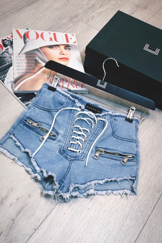 DARCY • LACE UP • SHORT SHORTS