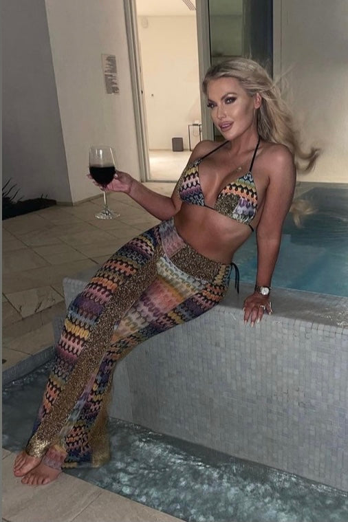 HALLIE X FLORA BIKINI AND TROUSERS SET - MAMBO MIX