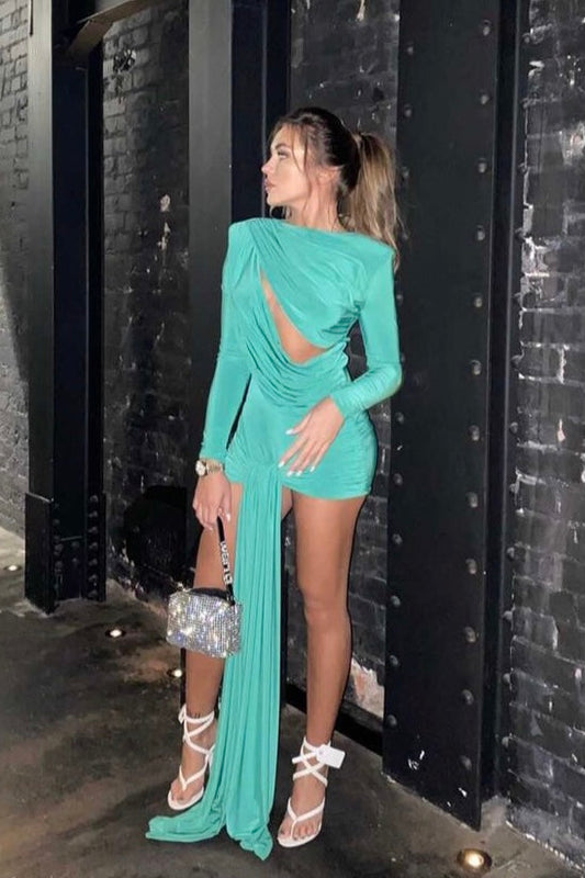 ADREANA CUT OUT DRAPE DRESS