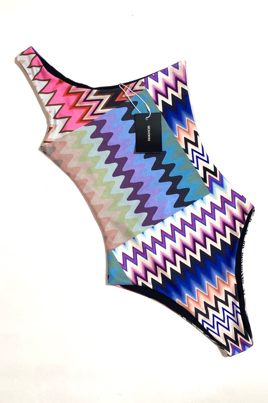 ARIA ONE SHOULDER SWIMSUIT - MULBERRY MIX