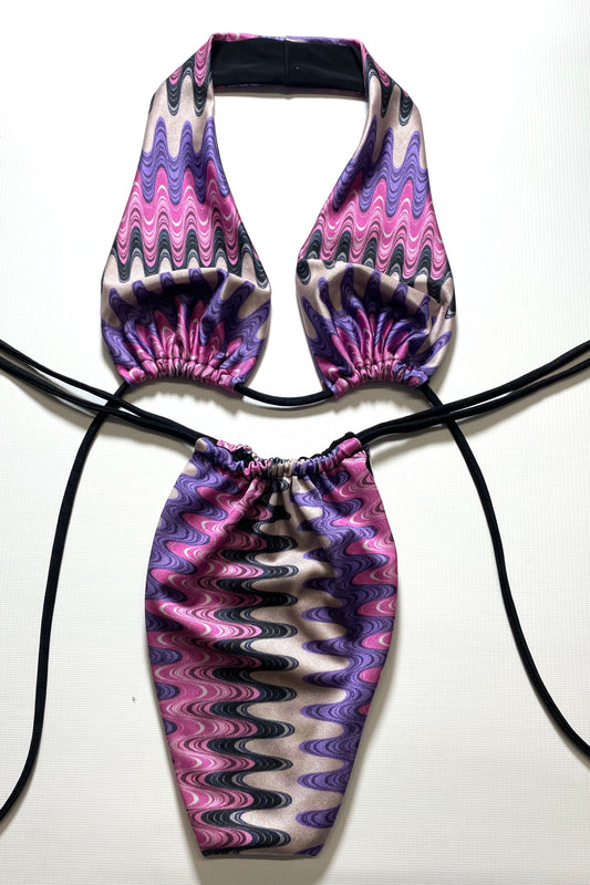SOFIA X LILY TWO WAY BIKINI - LILAC WAVE