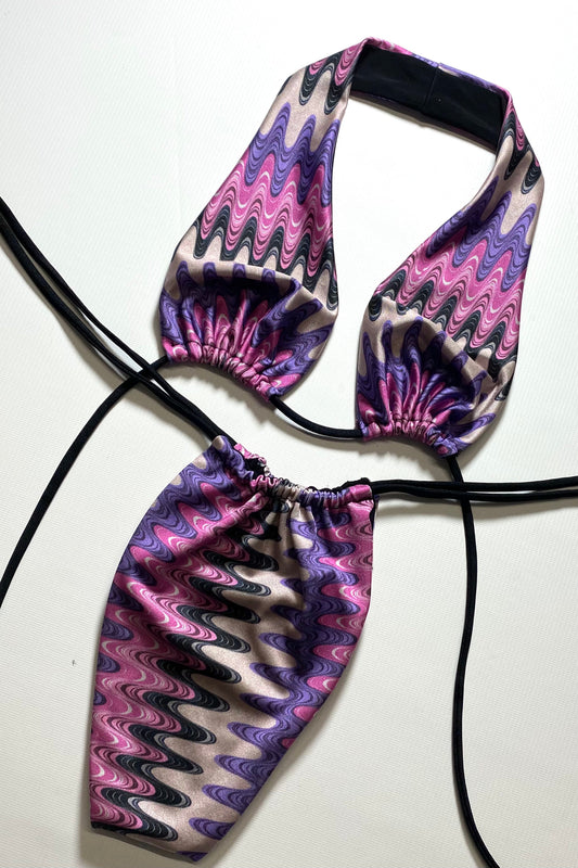 SOFIA X LILY TWO WAY BIKINI - LILAC WAVE